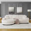 Canapé-lit modulaire rembourré en velours Corduroy-1091687879