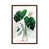 Toile avec cadre en bois brun classique