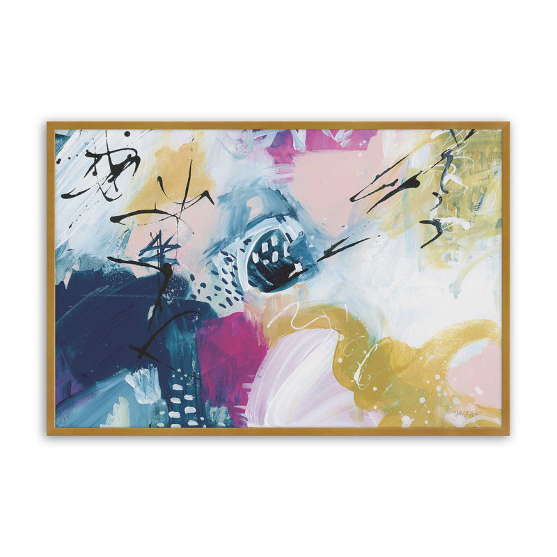 Graffiti Abstract I By Yvette St. Amant Art Print, 12" H x 16" W, Gold