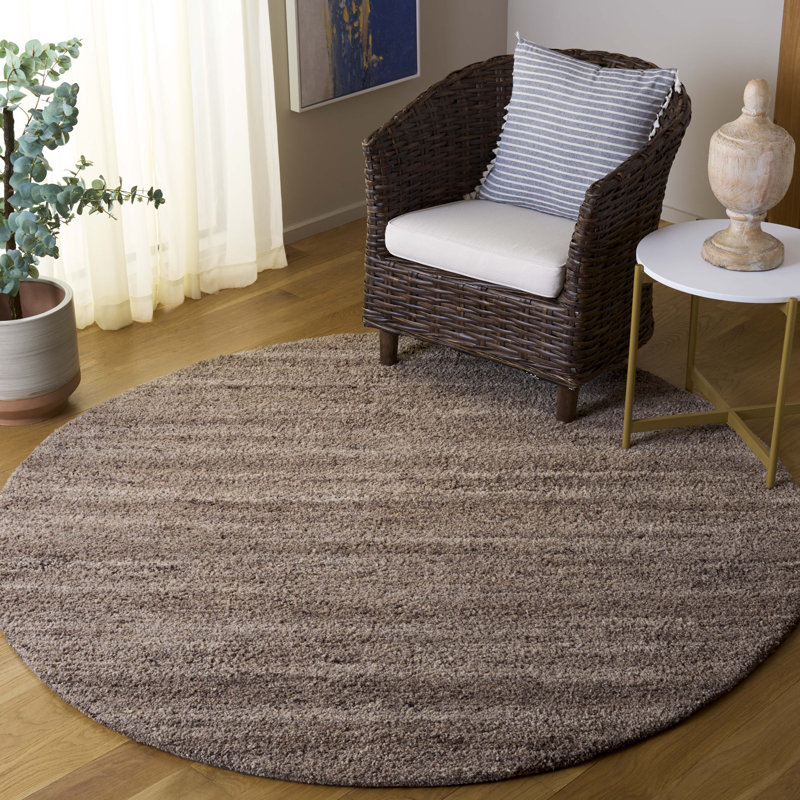 Myzafer Hand Tufted Wool, Cotton Rug, Round 6'