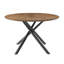 Table de bout courte en MDF de 47,25 po avec pieds en métal, base de métal, facile à assembler, noir-1323841754-1323841732