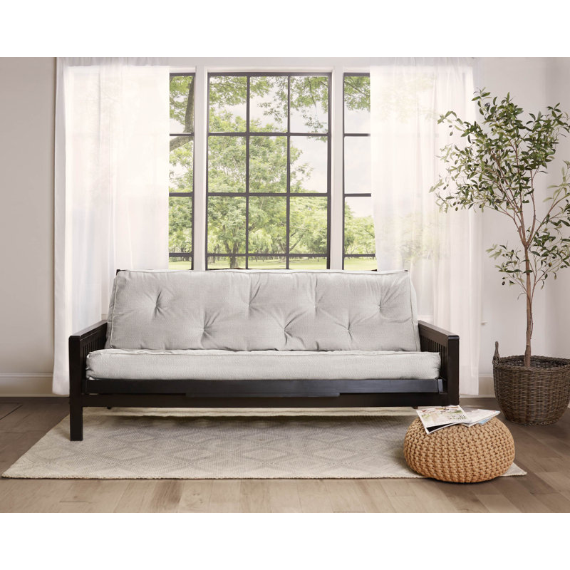Matelas de futon double en mousse viscoélastique Akhill, Ivoire, 6", Lit double