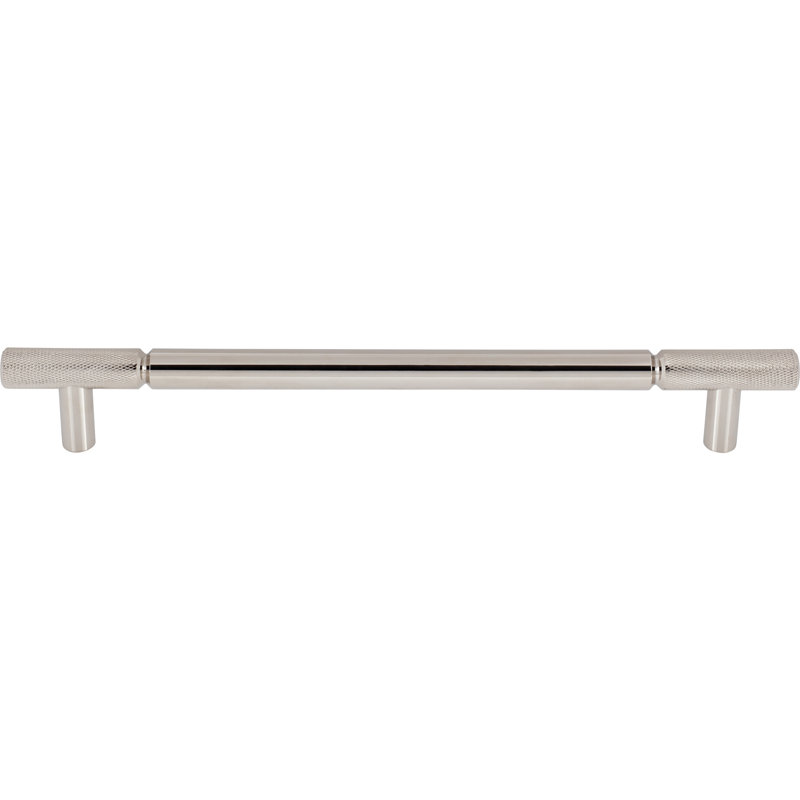 Prestwick Bar Appliance Pull, Polished Nickel, 12" Center To Center
