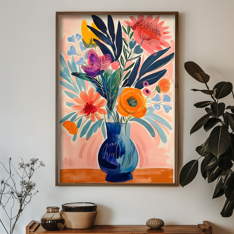 Elegant Decorative Framed MDF Painting, 13.8 x 18.5 x 0.1 inches | 100% MDF with 3 mm Thickness, 100% Pine Wood Frame | UV Printed Artwork for Stylish Home Decor, Perfect for Living Room or Office