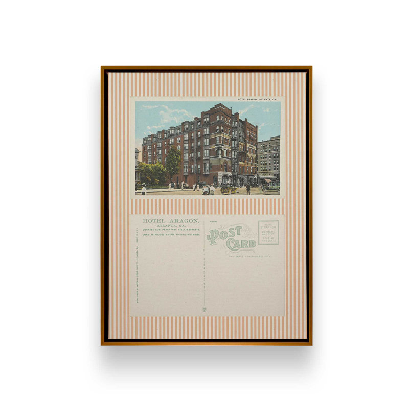 «Hotel Aragon Post card» par Deny Designs, reproduction d'art, 40 x 30, Doré, Toile avec cadre