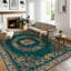 Tapis lavable à motif de papillons verts doux et moelleux d'inspiration vintage-491875869