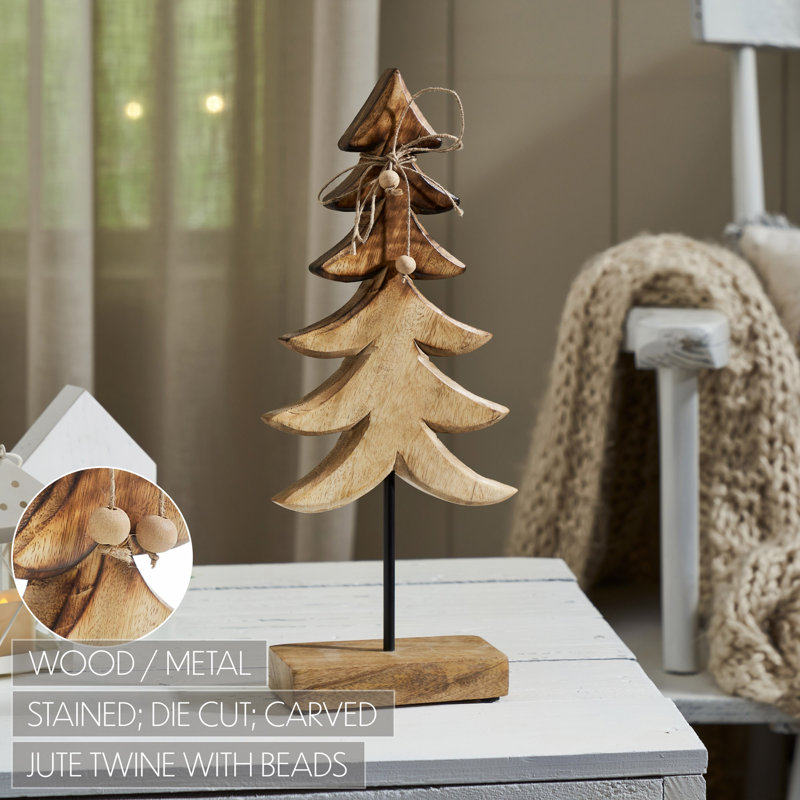 Wayfair Tree Ophelia & Co. Two-Tone Natural Wooden Tree Small - Wayfair Canada