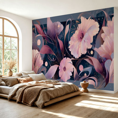 Papier peint adhésif auto-adhésif moderne pour la chambre à coucher L 69 po x l 96 po Peel and Stick