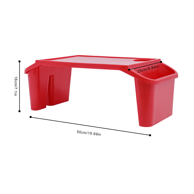 Ensemble de 12 tablettes pour enfants Modern Modern, plateau de bureau léger en plastique pour les tout-petits, Red
