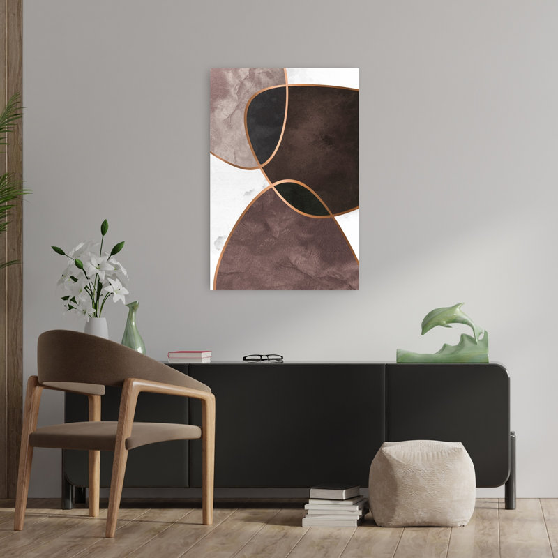 Velvet Shapes 4, art contemporain abstrait, 36" H x 24" W
