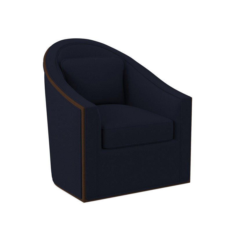 Fauteuil pivotant Academy, Noyer américain, Mélange de polyester uniforme Margaret