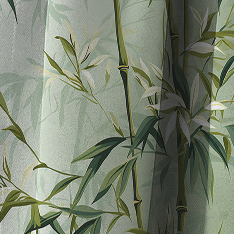 Bambou Zen Tropical Motif I - Rideau floral - Rideau occultant floral - 1 panneau, L 52 po x L 63 po