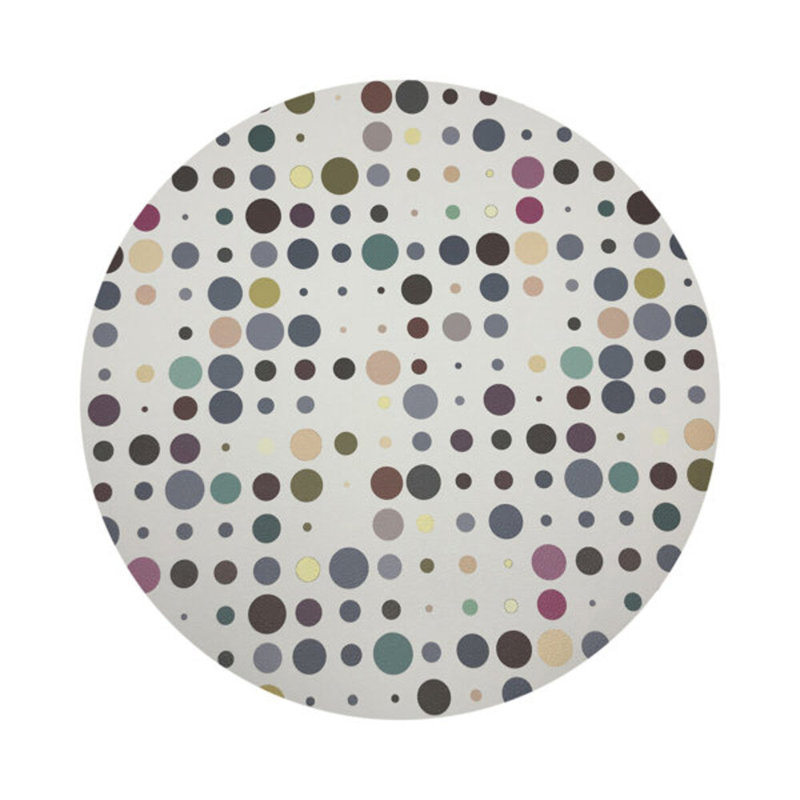 Mod Confetti Granada Pebble 16" Vinyl Placemat, White/Gray