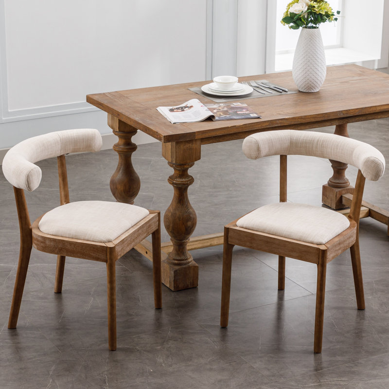 Ayman Solid Back Side Chair, Beige