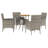 Tynell Patio Dining Set with Round Table , Cushions Included-635135335-635135334