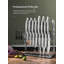 AIRPJ 17 Piece Stainless Steel Knife Block Set