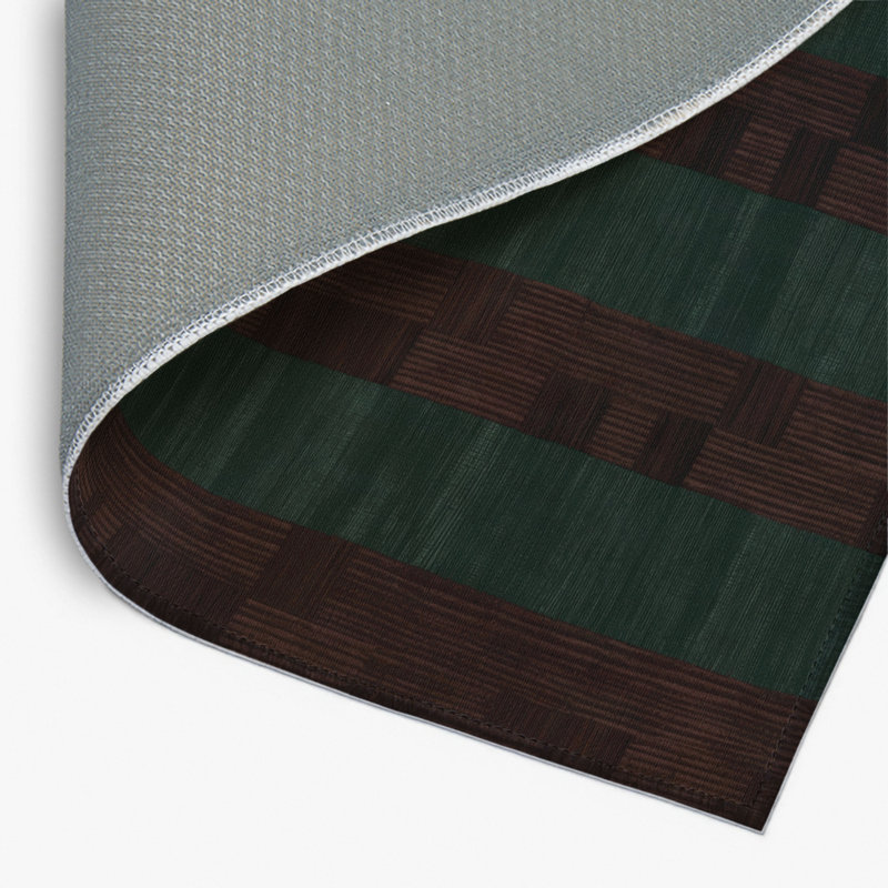 Tapis intérieur / extérieur noir à carreaux, Rectangle 4pi x 6 pi