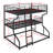 Multifunctional Design Triple Heavy Duty Metal Bunk Bed  With Ladder, Safety Guard Rails-170480495