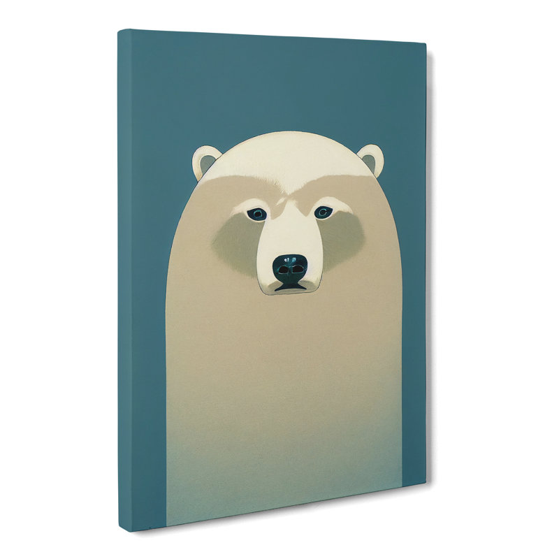 Belton Polar Bear Minimalistic Vol.2 - Wrapped Canvas Print, 50cm H x 35cm W x 3cm D