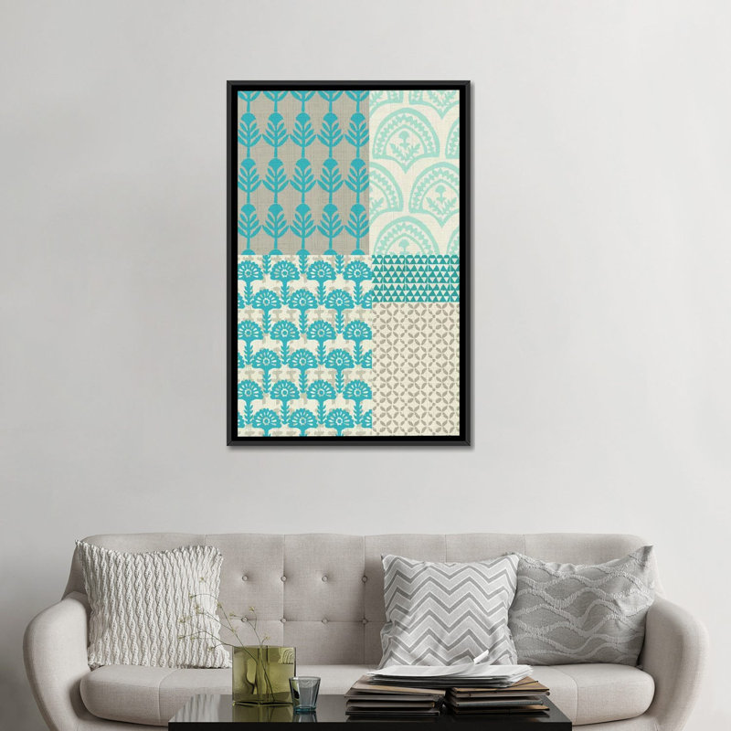«Pool I», impression sur toile tendue, H 26 po x l 18 po x P 1,5 po, Toile avec cadre noir, Pas de tapis