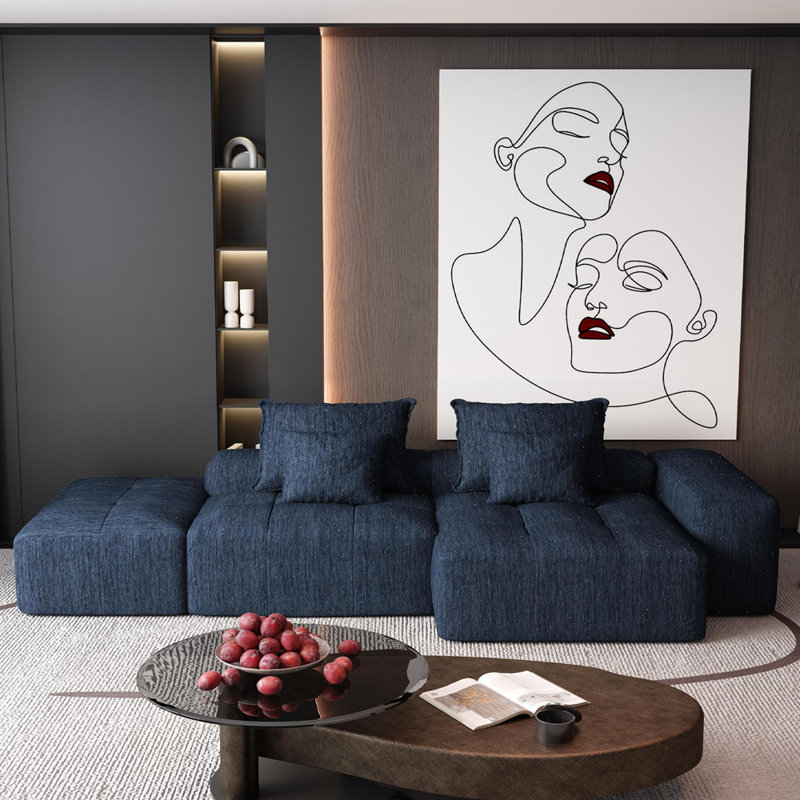 Canapé modulaire surdimensionné Modern, Bleu