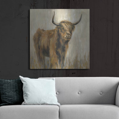 «Highland Mountain Cow» par Silvia Vassileva sur métal