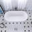 63 Inch Freestanding Solid Surface Soaking Bathtub