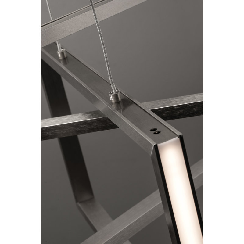 Aionna 1 - Light LED Unique/Statement Pendant, Satin Nickel