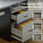 Labelle 55'' Light Grey Home Office Desks with 2 Storage Drawers, Reversible Computer Desks with Keyboard Tray and Open Shelf-101460814