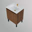 Meuble-lavabo de 24 po avec lavabo, structure autoportante pour la stabilité, tiroirs à fermeture douce pour un fonctionnement silencieux, finition en chêne élégant pour une esthétique moderne (lavabo blanc)-64637017-64637021