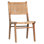 Emo Natural Finish Teak And Natural Woven Rattan High Back Dining Side Chair