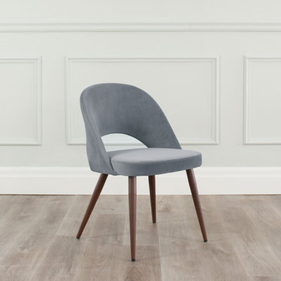 Chaise d'appoint rembourrée en velours Kanthan