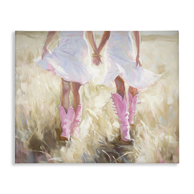 Cowboy Best Friends, art mural sur toile par Ramona Murdock, H 16 po x l 20 po