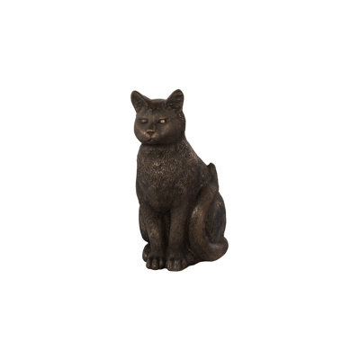 Sculpture de chat assis, bronze