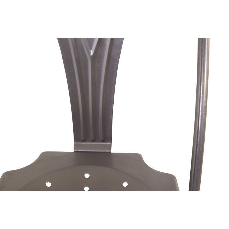 Burnett 45cm H Metal Slat Back Side Chair, Silver