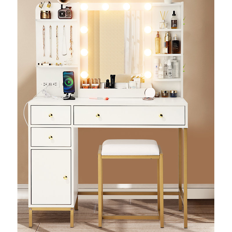 Multi Functional Makeup Table Set With Light