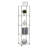 Beckett Etagere Glass Bookcase with Metal Poles-28893332