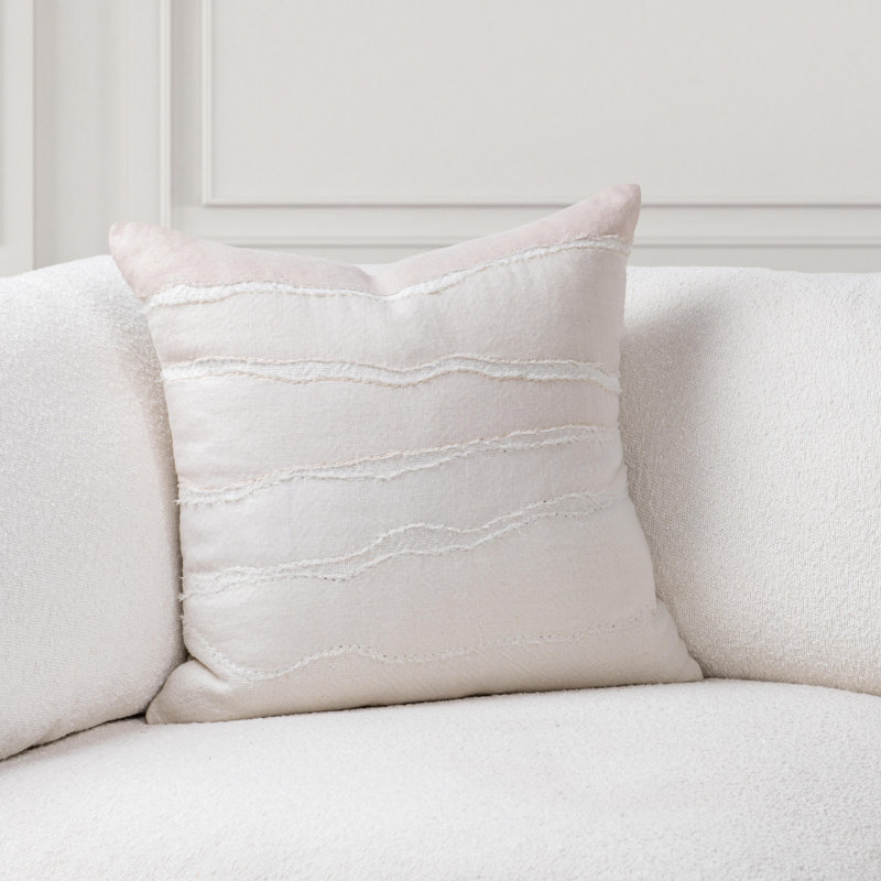 Bikram Ombre Throw Pillow, Ivory/Natural