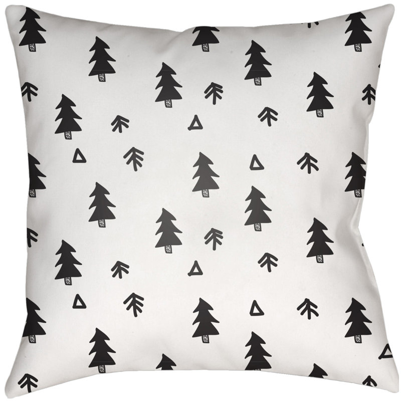  Fir Forest Indoor/Outdoor Throw Pillow, 16" H x 16" W x 4" D