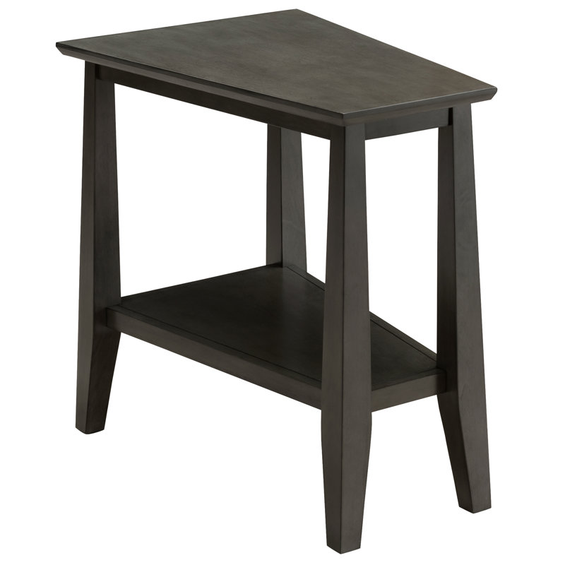 Hazleton Solid Wood Wedge Table, Smoke Gray