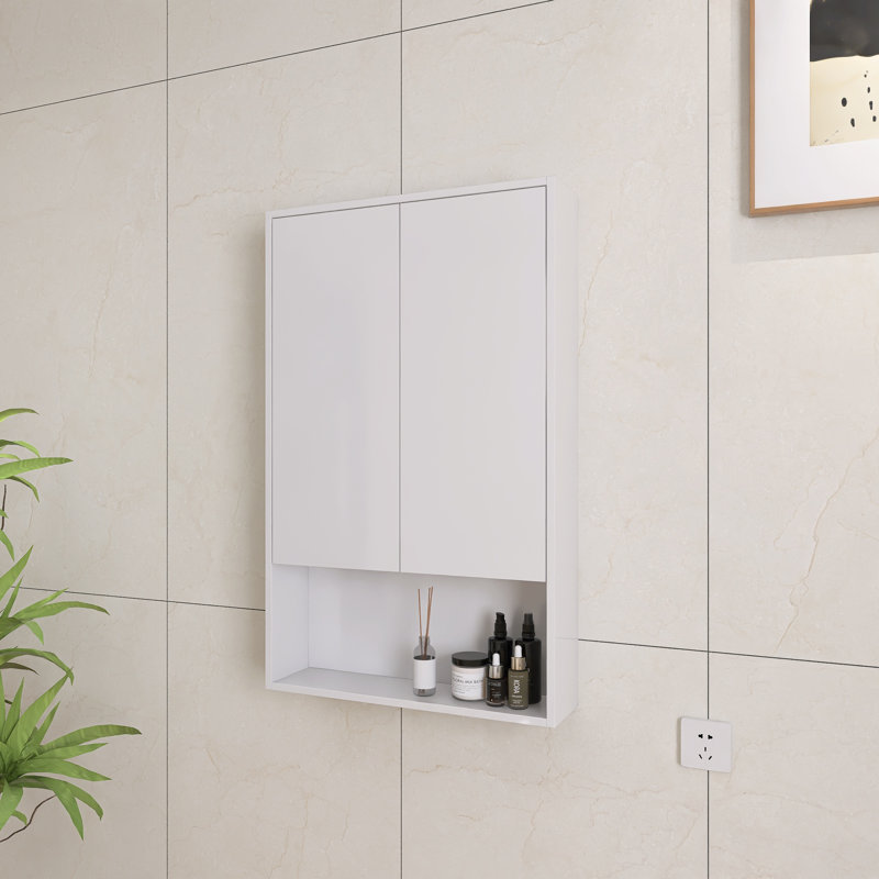 Armoire de salle de bain murale H 37,38 po Bellmead, H 37,38 po x l 24 po x P 5,8 po, Blanc