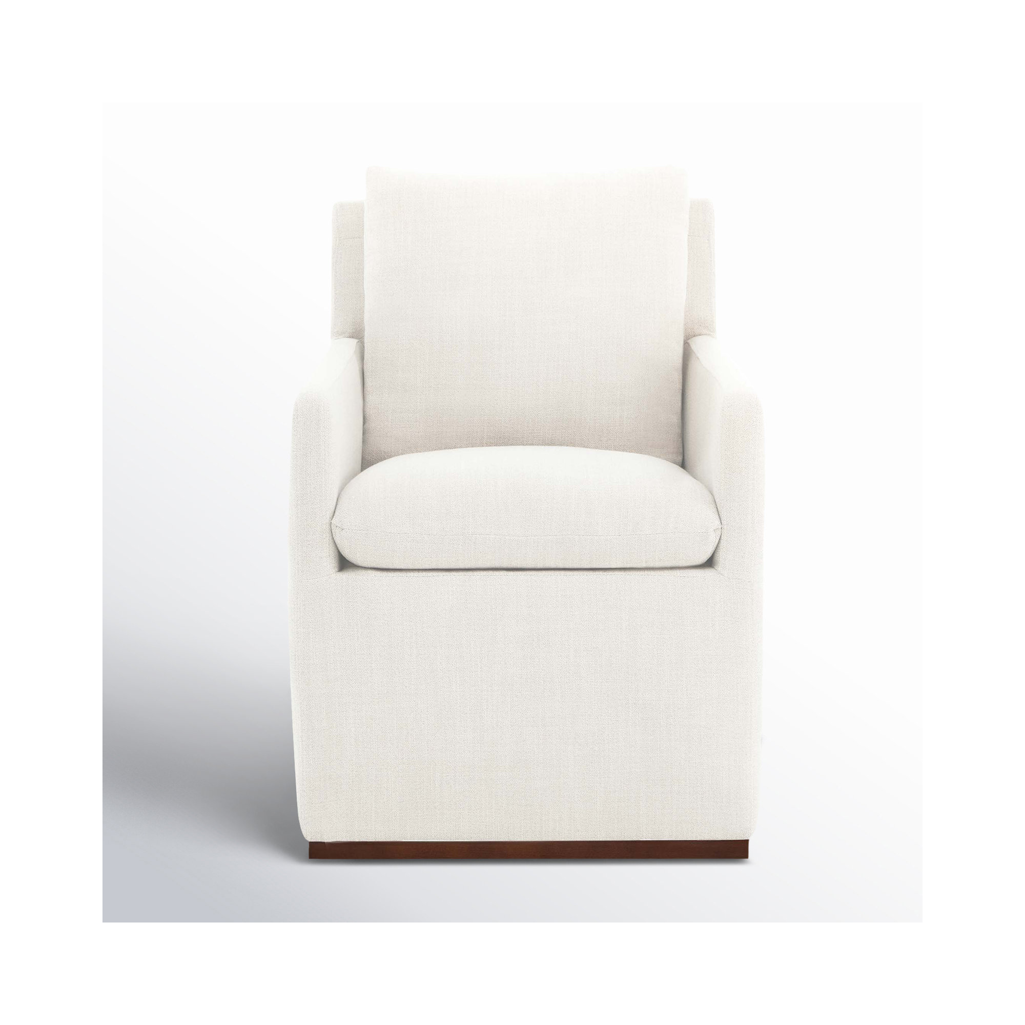Bobbi Upholstered Dining Arm Chair, Flannigan Cotton