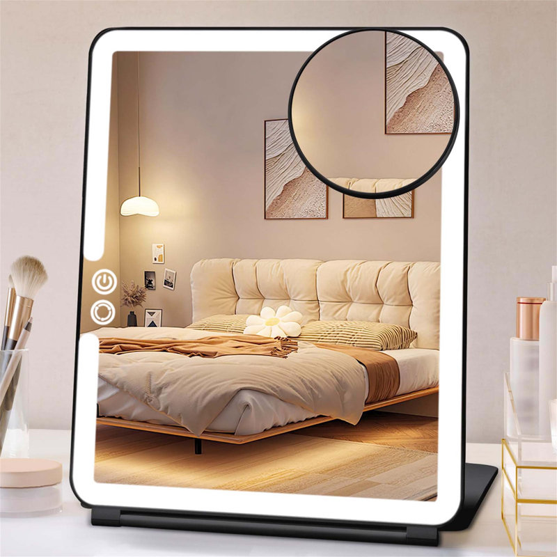 Demetrias Rectangle Floor Mirror, Black