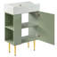 Meuble-lavabo de salle de bain, meuble de rangement pour salle de bain avec lavabo simple en céramique, armoire d'appoint-920772613