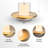 Candle 6.3"D Dimmable LED Candle Small Table Lamp with 4 Brightness Levels
