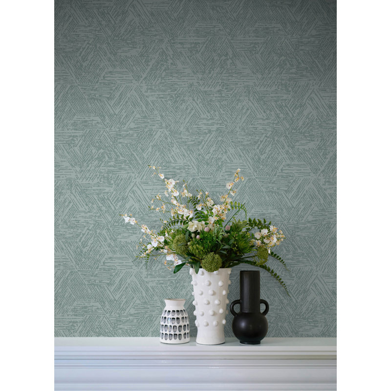 Bravlio Geometric Wallpaper Double Roll, Blue