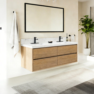 Meuble-lavabo flottant peu encombrant