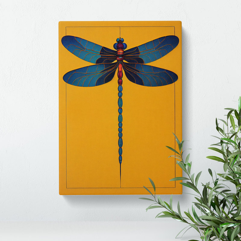 Striking Dragonfly - Wrapped Canvas, 50cm H x 35cm W x 3cm D
