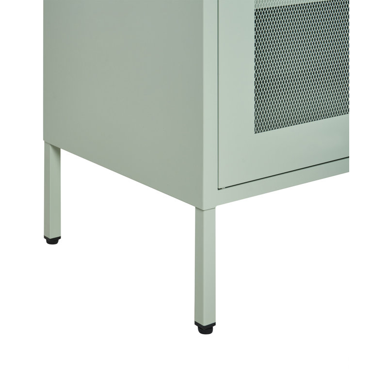 Steel 2 - Door Rectangle Accent Cabinet, Green