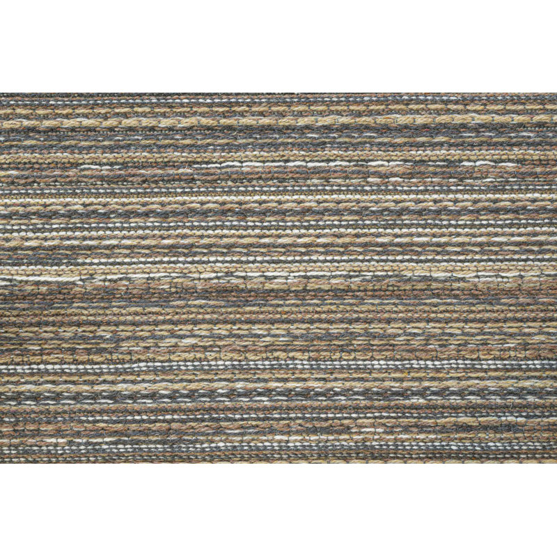 Knott Striped Wool Hand Woven Area Rug, Rectangle 160 x 230cm